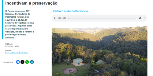 Observatório Ornitológico é citado como exemplo em reportagem do Governo do Paraná sobre turismo ecológico